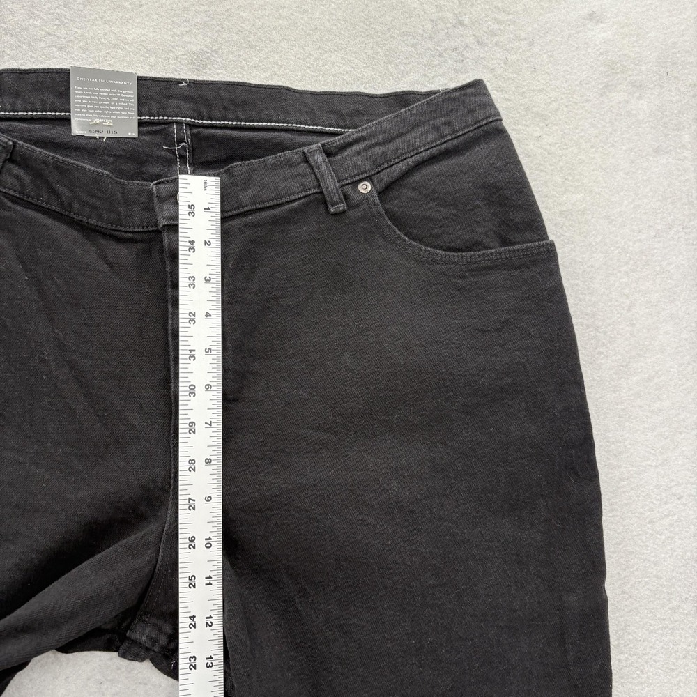 Vintage Lee Blu Jeans Easy Fit Straight Jeans Womens 18W Petite Black Stretch - Picture 7 of 11
